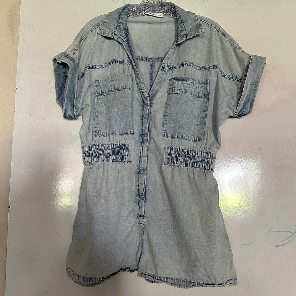 Moonflower The Label blue jean romper